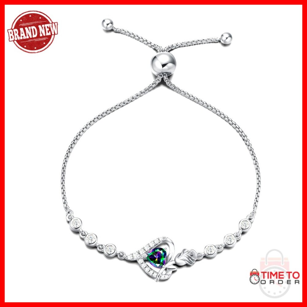 Sterling Silver Tennis Bracelet Elegant Minimal Chic Adjustable Lobster Claw